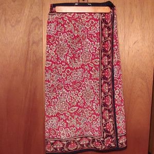 Vintage long faux wrap skirt